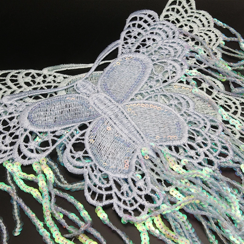 Wholesale water - soluble bead embroidery lace clothing accessories can be decorated wedding dress shoes and hats