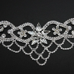 Kavatar High Quality Dress Applique Rhinestone For Bridal
