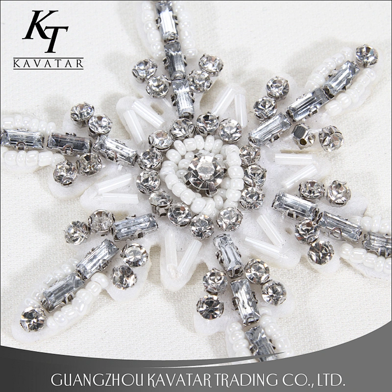 Best new embroidery design star shape beads and rhinestone decoration for clothes patches