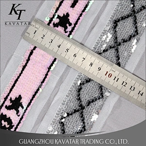 Custom Reversible Embroidery Sequin Lace Trim