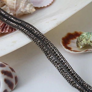 Custom hotfit sequin iron on trimming tape for shoes garment accessories wholesale