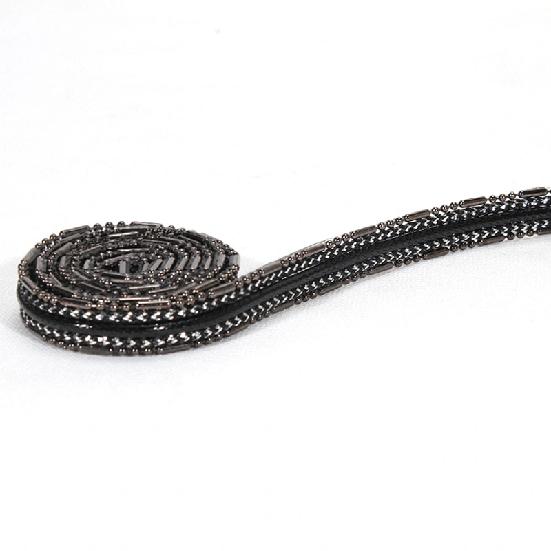 China Black Plastic Copper Beads Sequin Hot Fix Trim for Garments Bags Sandals