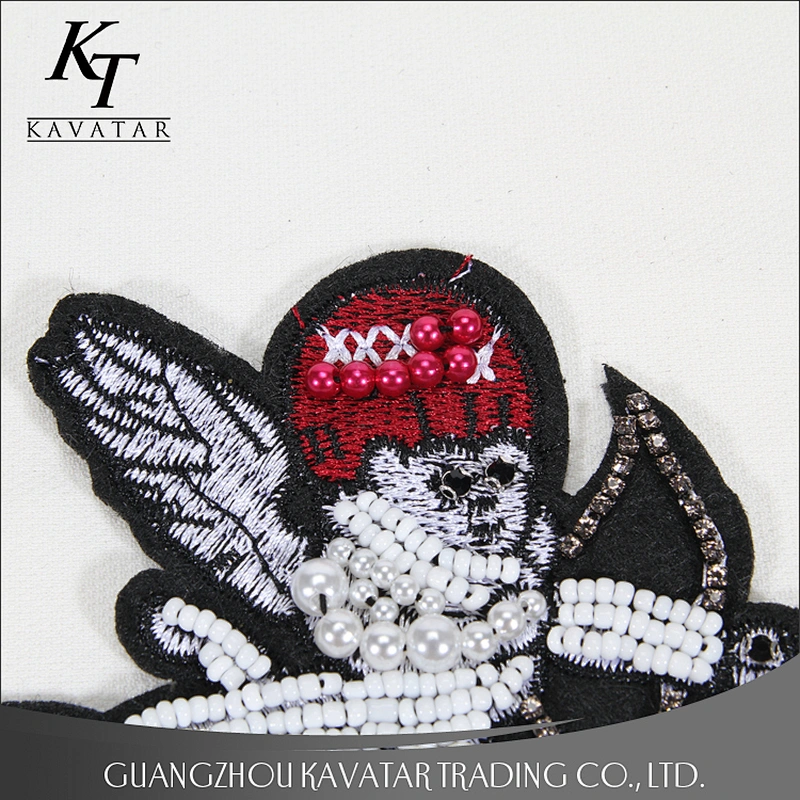 Cheap sewing clothes custom beaded embroidery applique patches