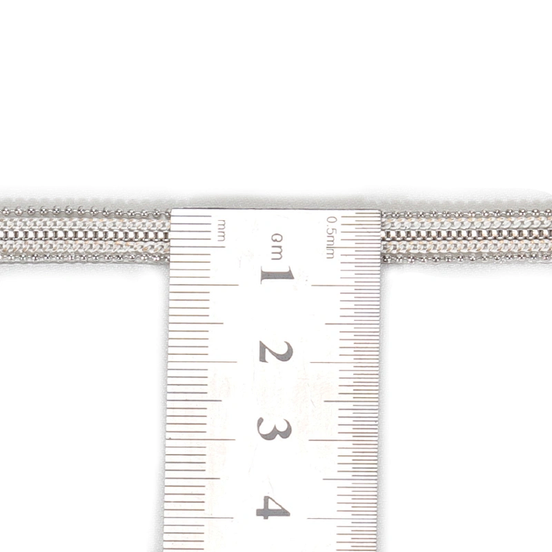 White Accessories Beads Bordered Iron on Rhinestone Trimming with Clean Crystal Chain
