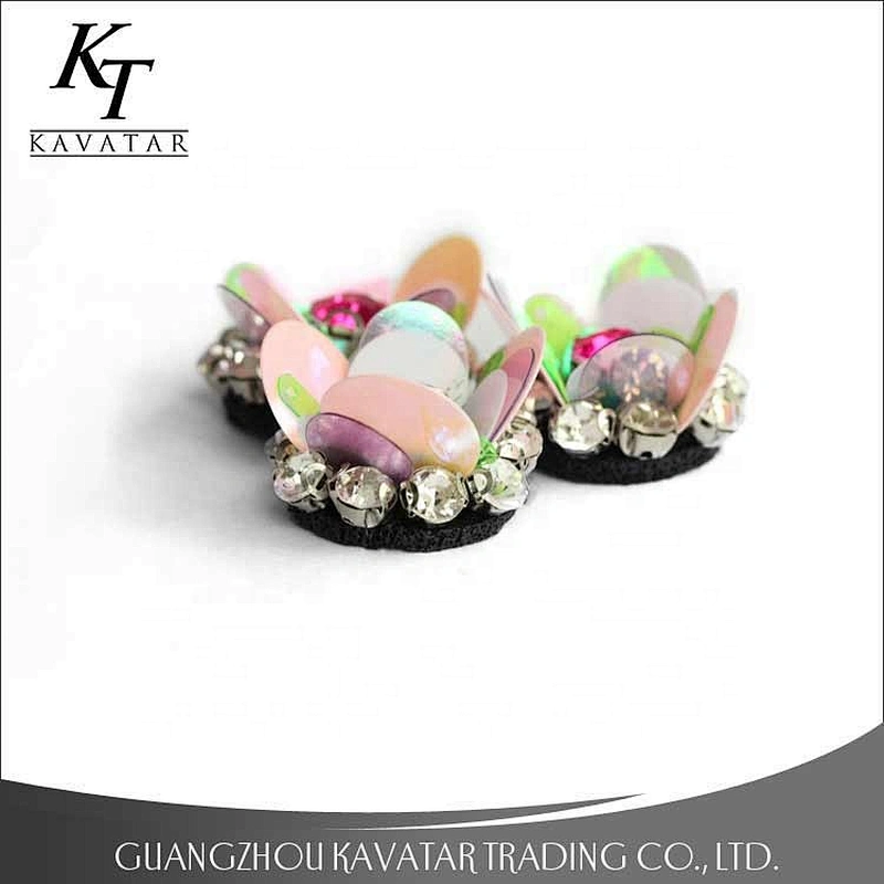 Handmade Artificial 4cm 3d Sequin Flowers For Decorative