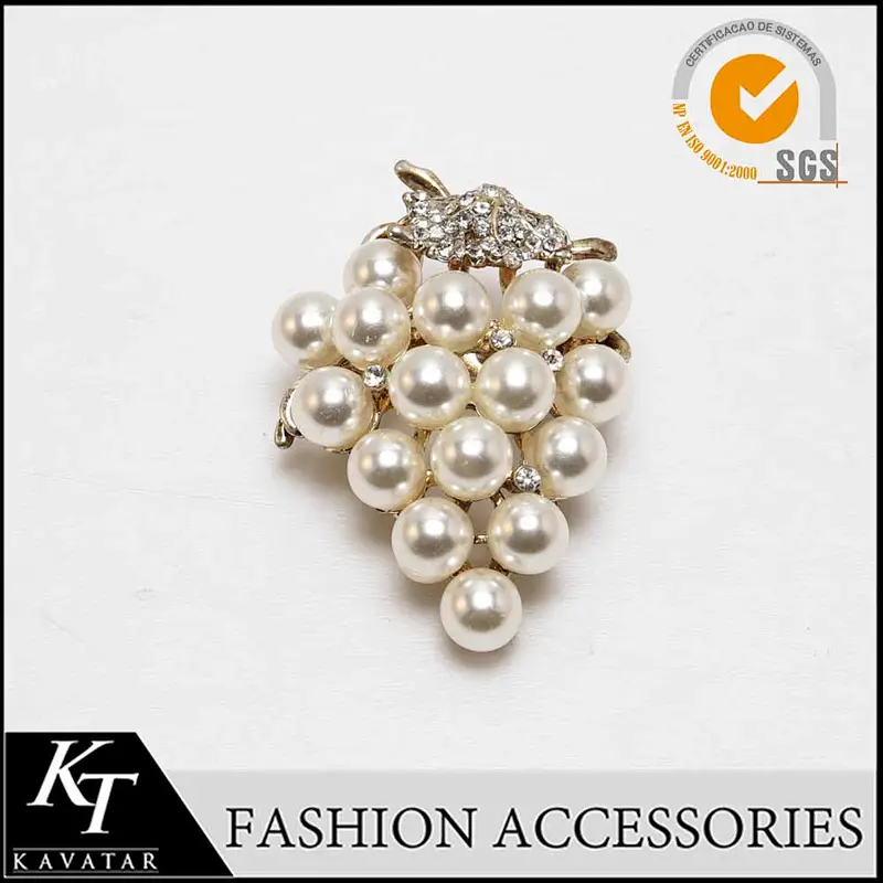High quality crystal pearl beads chaton button