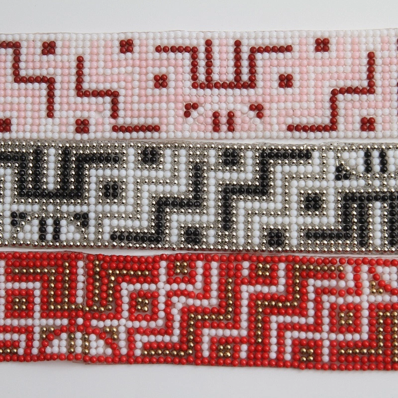 Kavatar multi color  Hotfix rhinestone Trims iron on for garment glass rhinestones belt rhinestone transfer design