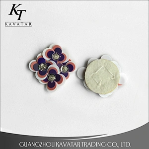 Custom 4cm 3Dflower applique,sequin flower patch