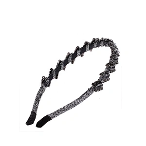 American wind simple diamond hair hoop hair ornaments girl party fashion designer headband luxury  rhinestone headband women
