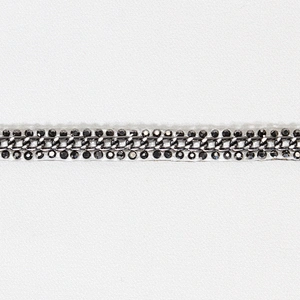 Unique Beaded Stud Hot Fix Trim Tape with Accessories Circle Chain