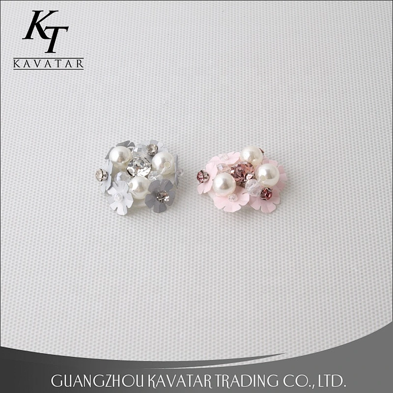 crystal sequin pearl flower applique for dresses