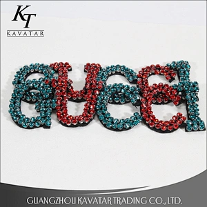 Custom letter patches Sew on rhinestone letter patches decoration