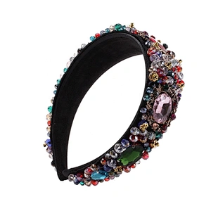 Wholesale Headscarf for women 2020 of headband European fashion versatile baroque headbands  rhinestone headbands