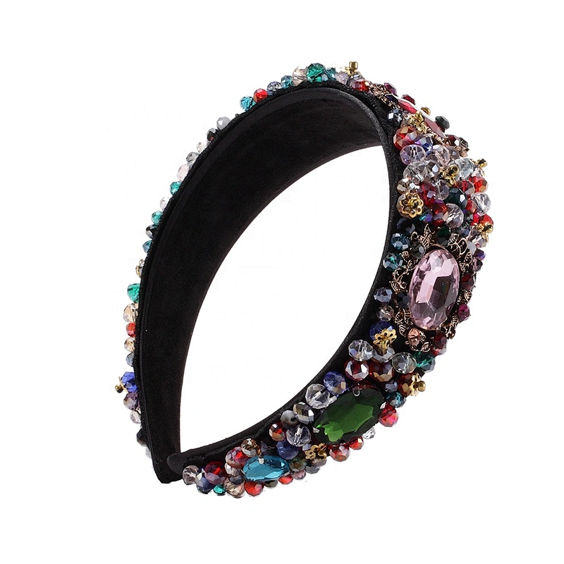 Wholesale Headscarf for women 2020 of headband European fashion versatile baroque headbands  rhinestone headbands
