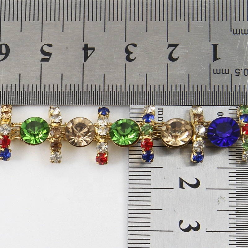 New design DIY rhinestone beaded clothes garment accessories for women crystal bead chain