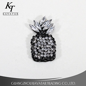 Kavatar Beaded Applique Designs Pineapple Patches For Garment