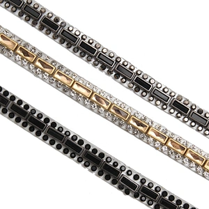 Banding Trim hotfix rhinestones trimming hot  to bead  Glass  trimming  for shoes  for Clothing for hat  for dress  hotfix  trim transfers