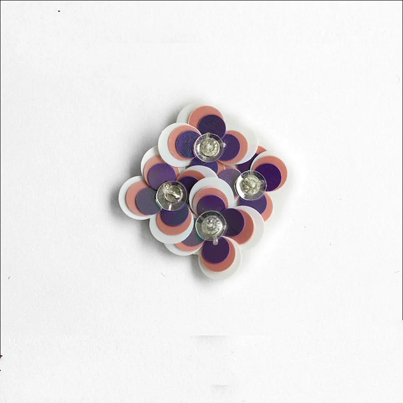 Custom 4cm 3Dflower applique,sequin flower patch