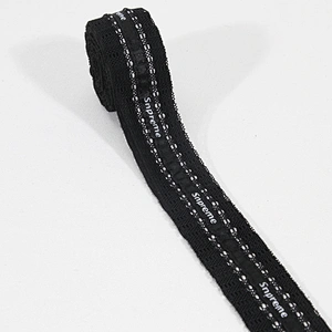 Custom Letter Printed Velvet Strip Decorated Velvet Grosgrain Ribbon with Picots