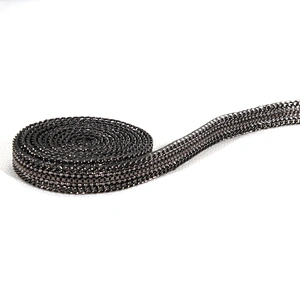 Wholesale Black Accessories Chain Beaded Hot Fix Transfer Trim