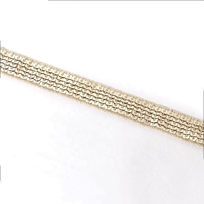 Wholesale Custom High Quality Exquisite Sequin Appliques Ribbon