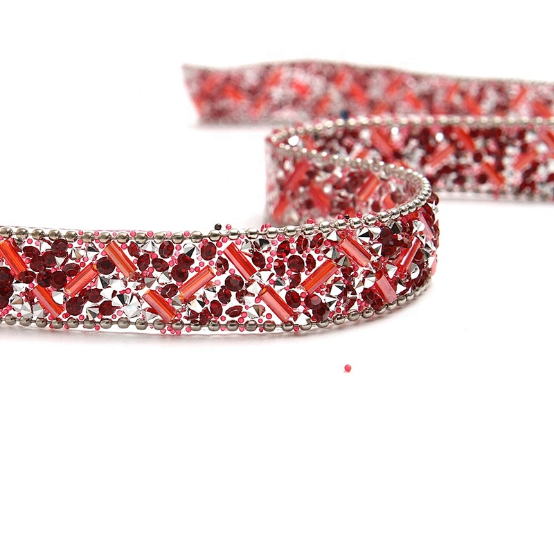 Factory hot Banding Trim hotfix rhinestones trimming hot  to bead  Glass  trimming  for shoes  for Clothing for hat  for dress transfers