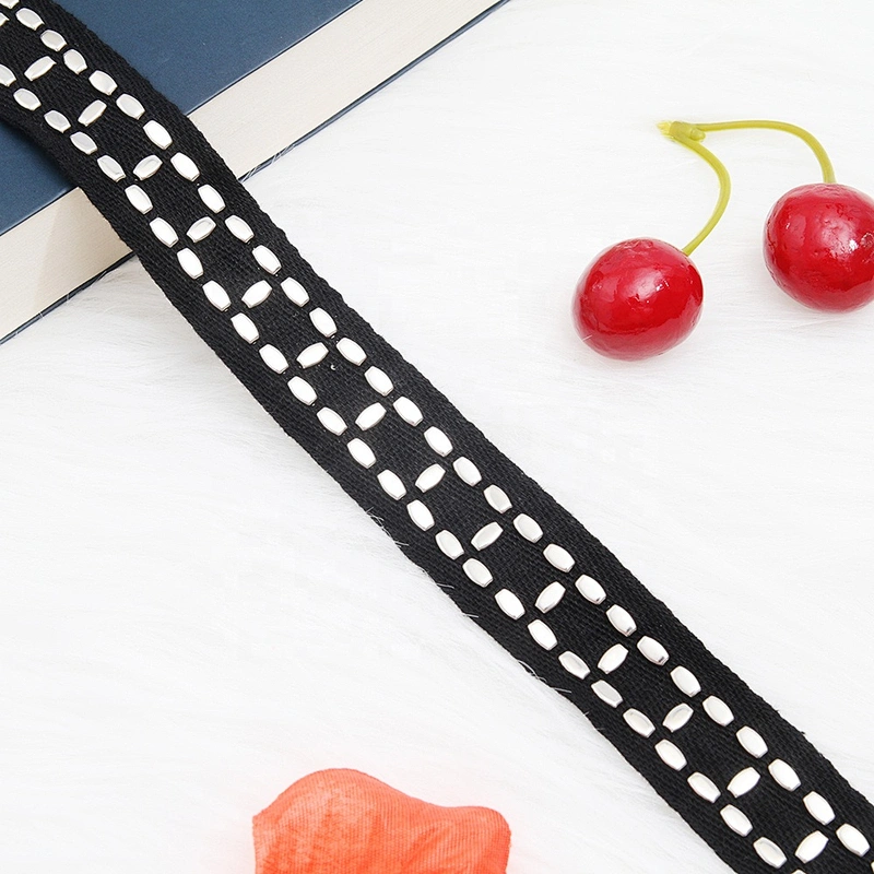 Diy Jeans Belt Collar Decoration Shoelace Net Cord Sewing Garment Accessories Design Studs Bead Rivets Triming