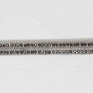 Kavatar 1cm Accessories Beads Chain Crystal Beaded Hotfix Trim Ribbon For Garments Decoration