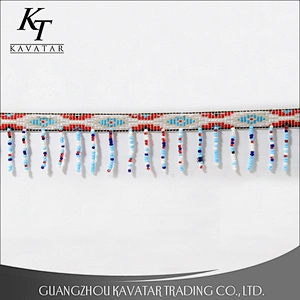 European style beaded fringe trim for curtain