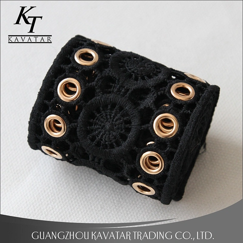 Attractive Eyelet Lace Trim Polyester For Garment Decoration
