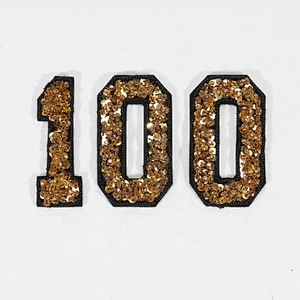 Classics Style Sequin Embroidered Number Patches For Clothes