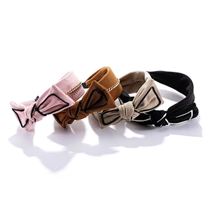 Korean style girls hair band 2020 web celebrity street photo fashion party bow hair band
