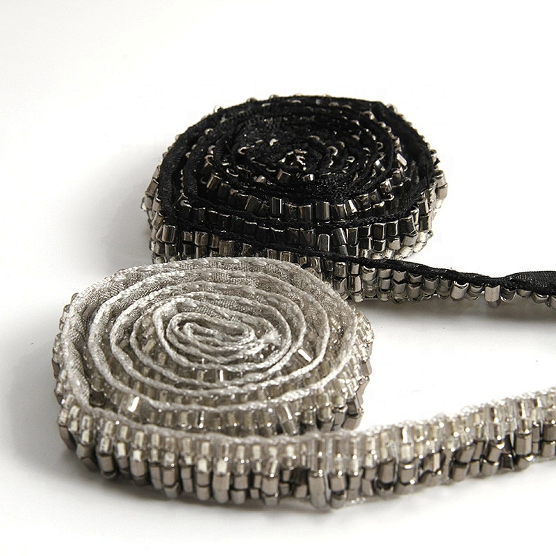 Kavatar factory directly chainette beads trim wholesale beaded trim