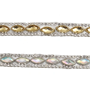 wholesalehot hotfix rhinestones trimming  to bead  Glass  trimming Banding Trim   for shoes  for Clothing for hat transfers