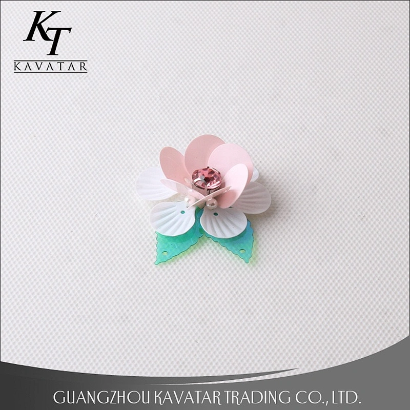 Handmade 3D Sequin Flower For Clothing Accessories
