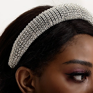 Manufacturers direct colorful beads with blue pearl headband bride with hand sewing Acrylic beads with the latest style bling