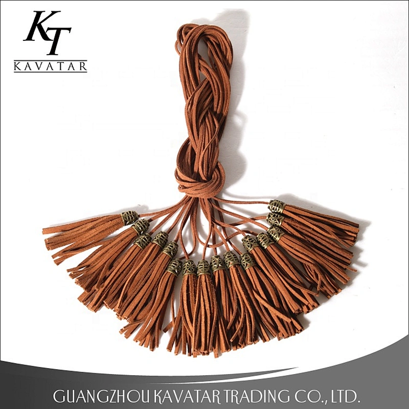 Factory Price Wholesale Beautiful Leather Tassel Rope Trims For Clothing