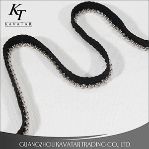 2017 newest product herringbone tape decoration with bead chain cord around perimeter