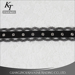 Fashion new design white eyelet lace trim for dress