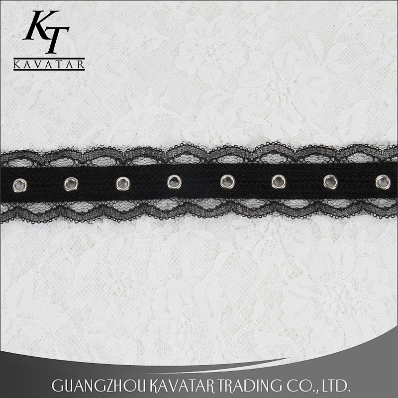 Fashion new design white eyelet lace trim for dress
