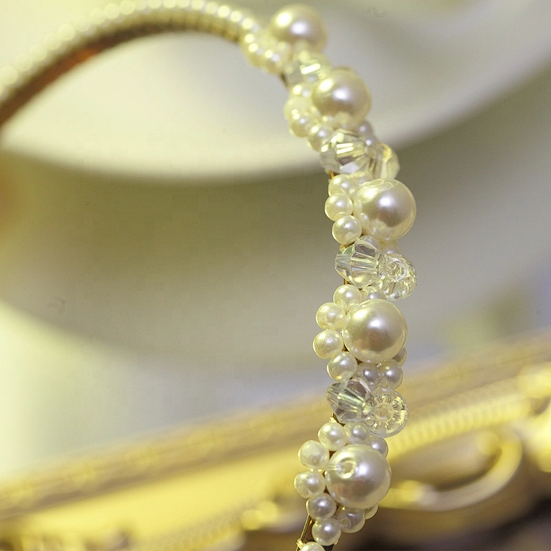 Fashion headbands 2020  Korean version of rhinestone pearl bow hairband  baroque headbands  girls headbands