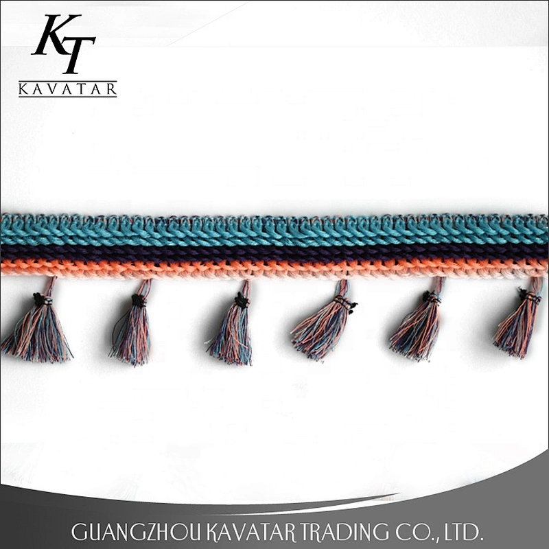 Kavatar Wholesale Fashion Mixing Color Tassel Trim Fringe For Decoration