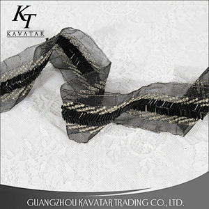 New Arrival Handmade Beaded Lace Trim For Wedding Dress