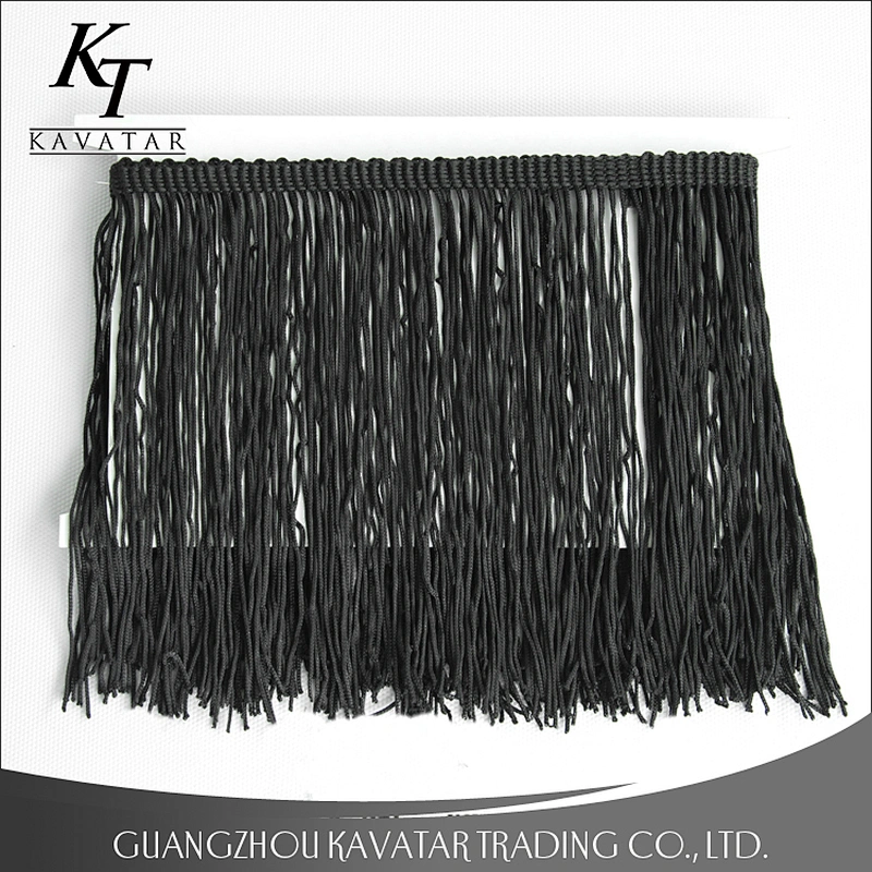 Wholesale Black Classic Tassel Polyester Fringe Trim