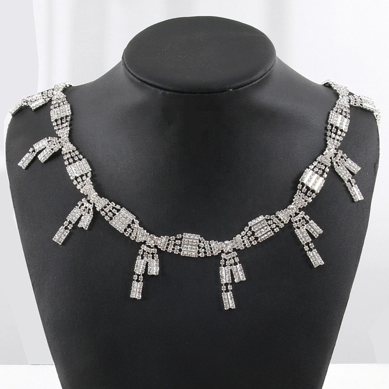 Kavatar Factory Wholesale Crystal Rhinestone Cup Chain Trim For Clothing