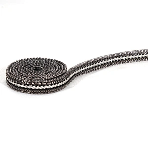 Black Accessories Beaded Hot Fix Rhinestone Trim with kavatar Espiral Chain