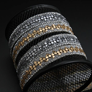 Kavatar Wholesale Hotfix Trim Garment Accessory Fashion Hot DIY Trim Fringe For Clothing Iron on Trims