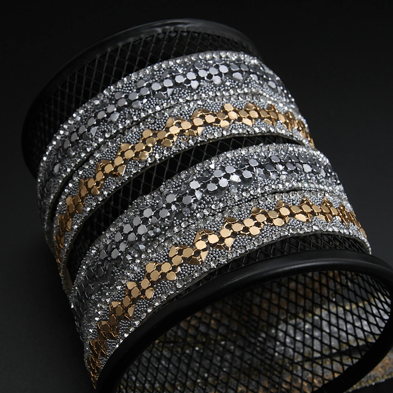 Kavatar Wholesale Hotfix Trim Garment Accessory Fashion Hot DIY Trim Fringe For Clothing Iron on Trims