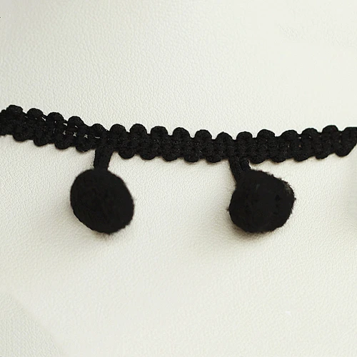 Wholesale top latest design lace trim with pom pom for garment