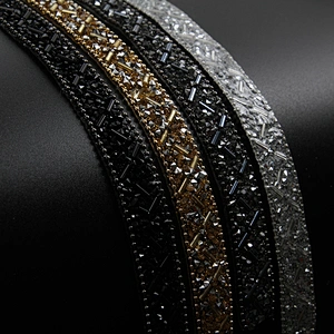 Kavatar Wholesale Garment Accessory DIY Color Trimmings and Motifs Trim Fringe Iron on Trims